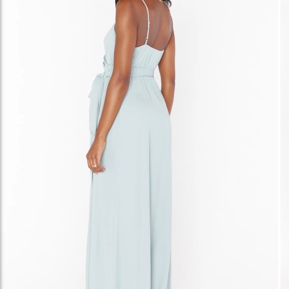 Liz Maxi Dress | Show Me Your MuMu | size M  | colour Silver Sage Crisp - Picture 3 of 7